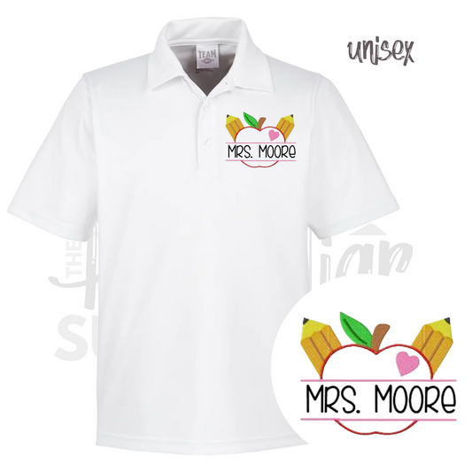 unisex - split apple polo