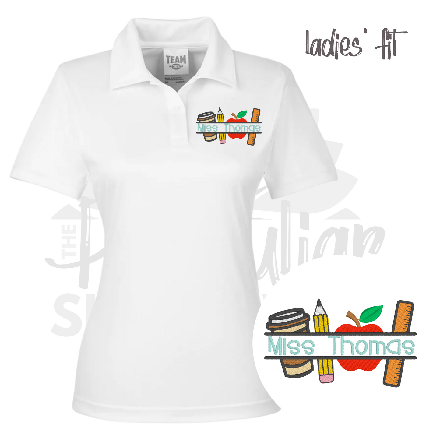 ladies fit - split teacher polo