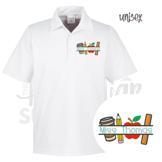 unisex - split teacher polo