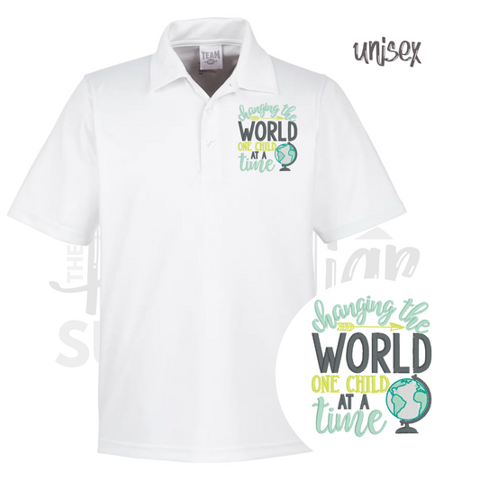 unisex - changing the world polo